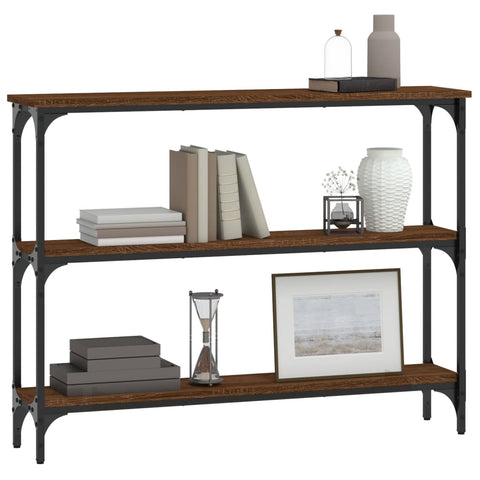 vidaXL Console Table Brown Oak 100x22.5x75 cm Engineered Wood