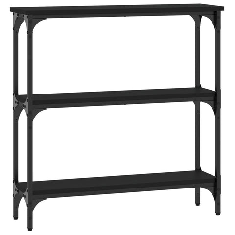 vidaXL Console Table Black 75x22.5x75 cm Engineered Wood
