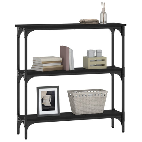 vidaXL Console Table Black 75x22.5x75 cm Engineered Wood