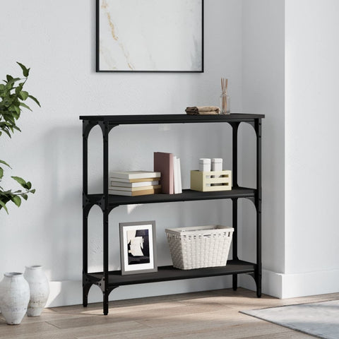 vidaXL Console Table Black 75x22.5x75 cm Engineered Wood