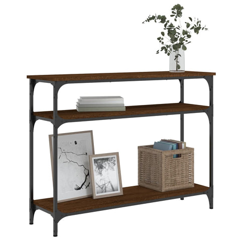 vidaXL Console Table Brown Oak 100x29x75 cm Engineered Wood