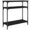 vidaXL Console Table Black 75x29x75 cm Engineered Wood