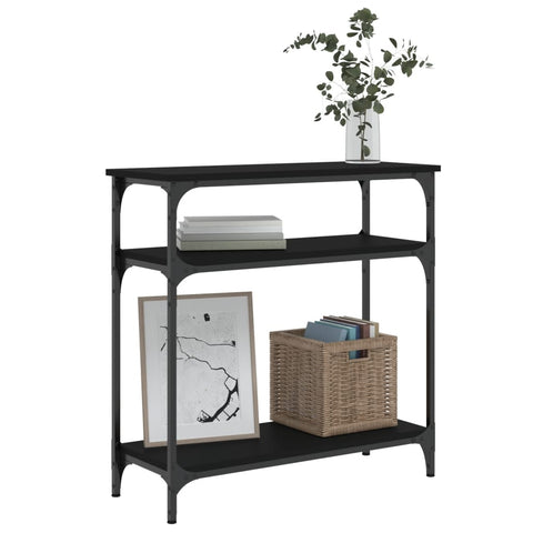 vidaXL Console Table Black 75x29x75 cm Engineered Wood