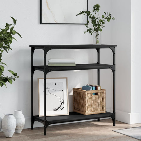 vidaXL Console Table Black 75x29x75 cm Engineered Wood