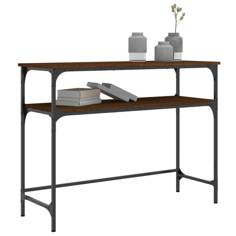 vidaXL Console Table Brown Oak 100x35.5x75 cm Engineered Wood