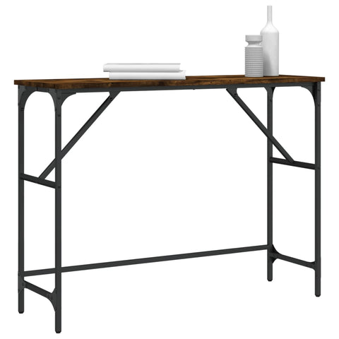 vidaXL Console Table Smoked Oak 100x32x75 cm Engineered Wood