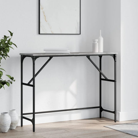 vidaXL Console Table Grey Sonoma 100x32x75 cm Engineered Wood