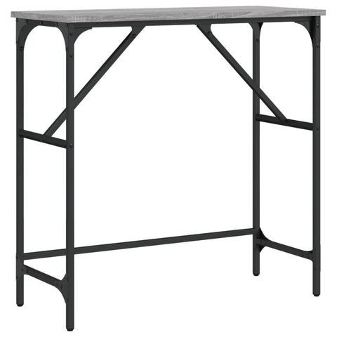 vidaXL Console Table Grey Sonoma 75x32x75 cm Engineered Wood