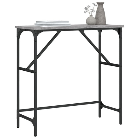 vidaXL Console Table Grey Sonoma 75x32x75 cm Engineered Wood