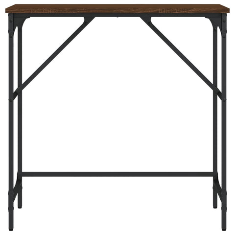 vidaXL Console Table Brown Oak 75x32x75 cm Engineered Wood