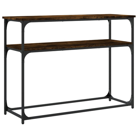 vidaXL Console Table Smoked Oak 100x35.5x75 cm Engineered Wood