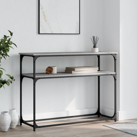 vidaXL Console Table Grey Sonoma 100x35.5x75 cm Engineered Wood