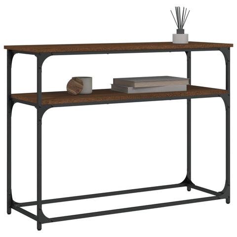vidaXL Console Table Brown Oak 100x35.5x75 cm Engineered Wood