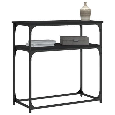 vidaXL Console Table Black 75x35.5x75 cm Engineered Wood