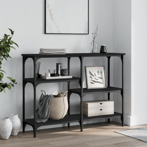 vidaXL Console Table Black 102x29x75 cm Engineered Wood