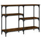 vidaXL Console Table Smoked Oak 102x29x75 cm Engineered Wood
