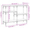 vidaXL Console Table Grey Sonoma 102x29x75 cm Engineered Wood