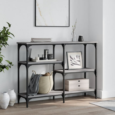 vidaXL Console Table Grey Sonoma 102x29x75 cm Engineered Wood