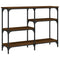 vidaXL Console Table Brown Oak 102x29x75 cm Engineered Wood