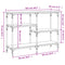 vidaXL Console Table Brown Oak 102x29x75 cm Engineered Wood