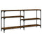vidaXL Console Table Smoked Oak 160x29x75 cm Engineered Wood