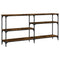 vidaXL Console Table Smoked Oak 160x29x75 cm Engineered Wood