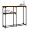 vidaXL Console Table Smoked Oak 90x22.5x75 cm Engineered Wood