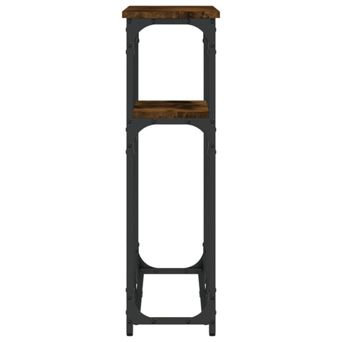 vidaXL Console Table Smoked Oak 90x22.5x75 cm Engineered Wood