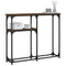 vidaXL Console Table Brown Oak 90x22.5x75 cm Engineered Wood