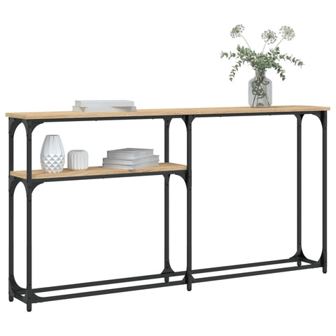 vidaXL Console Table Sonoma Oak 145x22.5x75 cm Engineered Wood