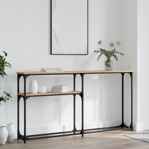 vidaXL Console Table Sonoma Oak 145x22.5x75 cm Engineered Wood