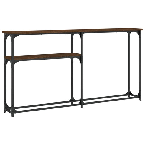 vidaXL Console Table Brown Oak 145x22.5x75 cm Engineered Wood