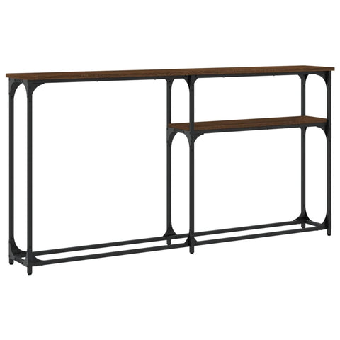 vidaXL Console Table Brown Oak 145x22.5x75 cm Engineered Wood