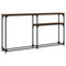 vidaXL Console Table Brown Oak 145x22.5x75 cm Engineered Wood
