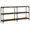 vidaXL Console Table Smoked Oak 150x29x75 cm Engineered Wood