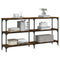 vidaXL Console Table Smoked Oak 150x29x75 cm Engineered Wood