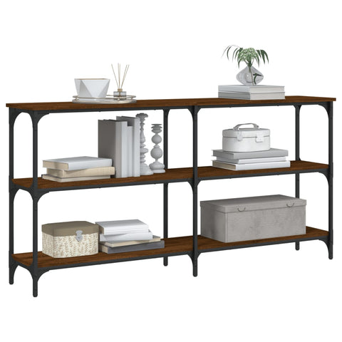 vidaXL Console Table Brown Oak 150x29x75 cm Engineered Wood