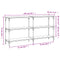 vidaXL Console Table Brown Oak 150x29x75 cm Engineered Wood