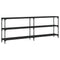 vidaXL Console Table Black 200x29x75 cm Engineered Wood