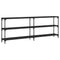 vidaXL Console Table Black 200x29x75 cm Engineered Wood