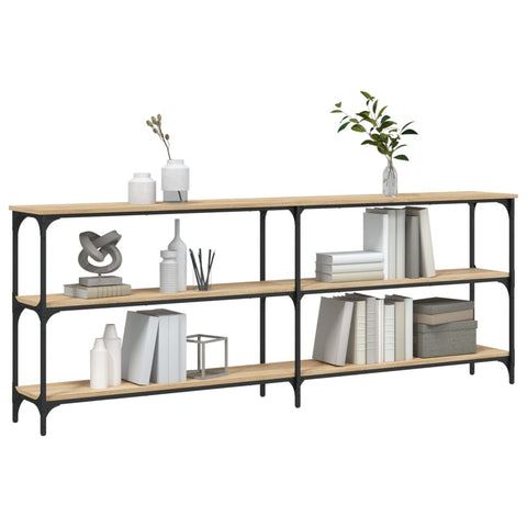 vidaXL Console Table Sonoma Oak 200x29x75 cm Engineered Wood