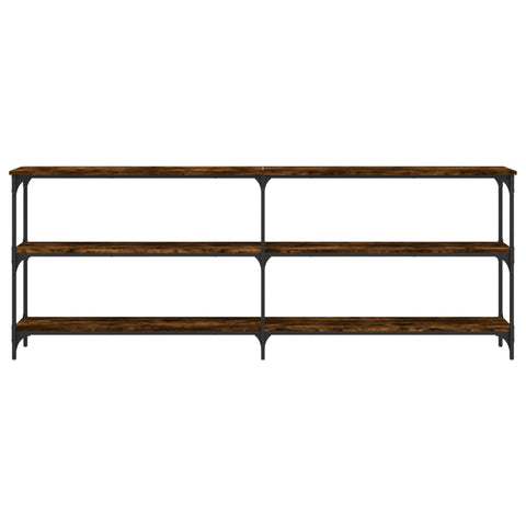 vidaXL Console Table Smoked Oak 200x29x75 cm Engineered Wood
