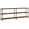 vidaXL Console Table Smoked Oak 200x29x75 cm Engineered Wood
