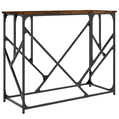 vidaXL Console Table Smoked Oak 100x40x80 cm Engineered Wood