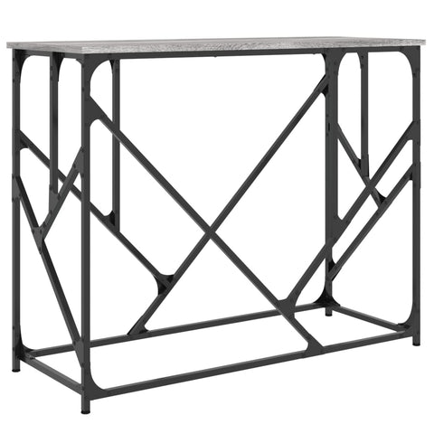 vidaXL Console Table Grey Sonoma 100x40x80 cm Engineered Wood