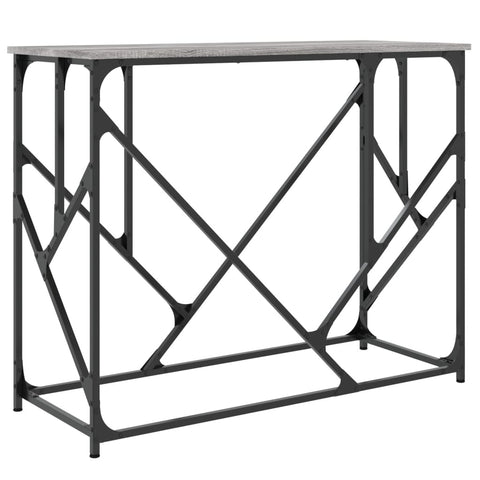 vidaXL Console Table Grey Sonoma 100x40x80 cm Engineered Wood