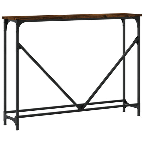 vidaXL Console Table Smoked Oak 102x22.5x75 cm Engineered Wood