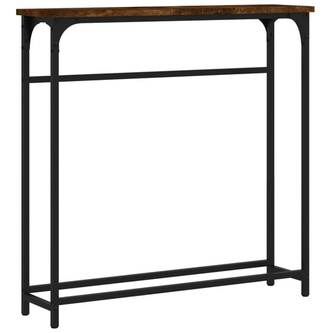 vidaXL Console Table Smoked Oak 75x19.5x75 cm Engineered Wood