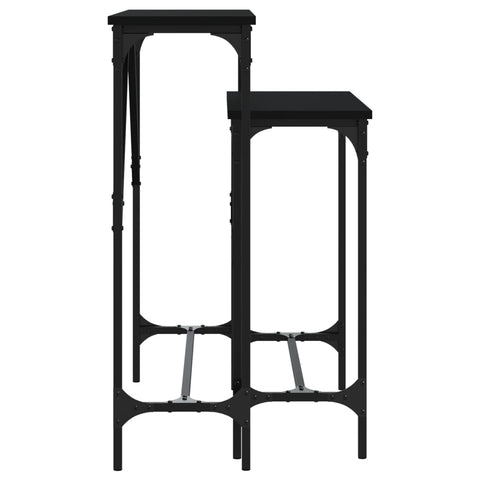 vidaXL Console Tables 2 pcs Black Engineered Wood