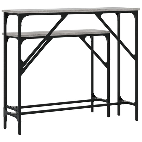 vidaXL Console Tables 2 pcs Grey Sonoma Engineered Wood